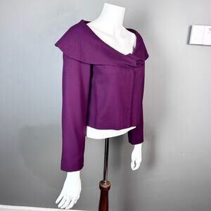 Victoria Falls New York jacket XS blazer VTG swing purple off shoulder dainty